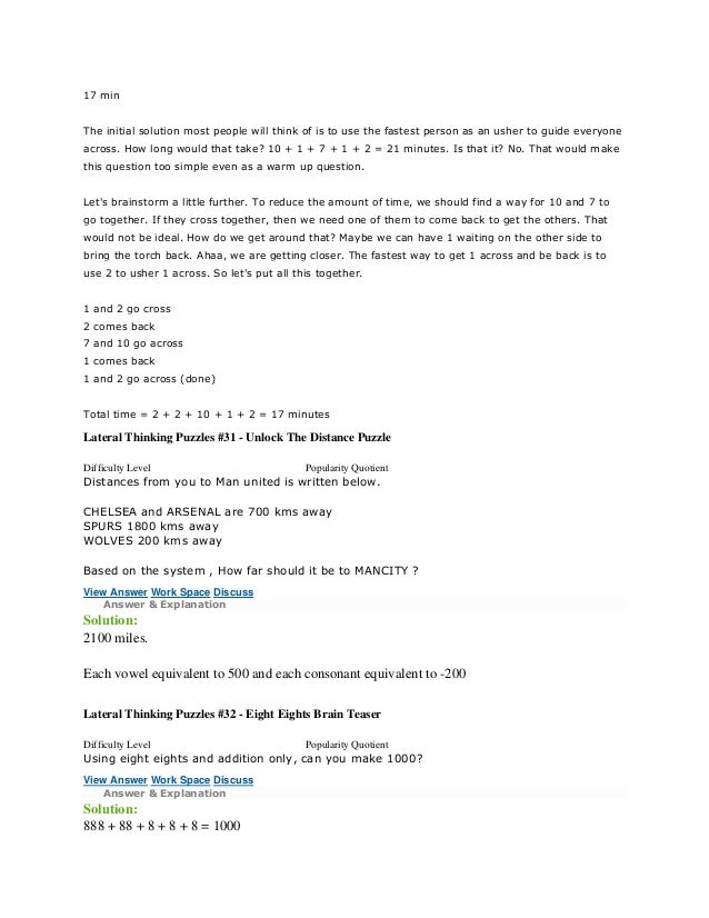 The World 200 Hardest Brain Teasers Pdf